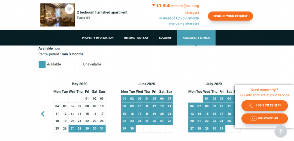 reservation calendar