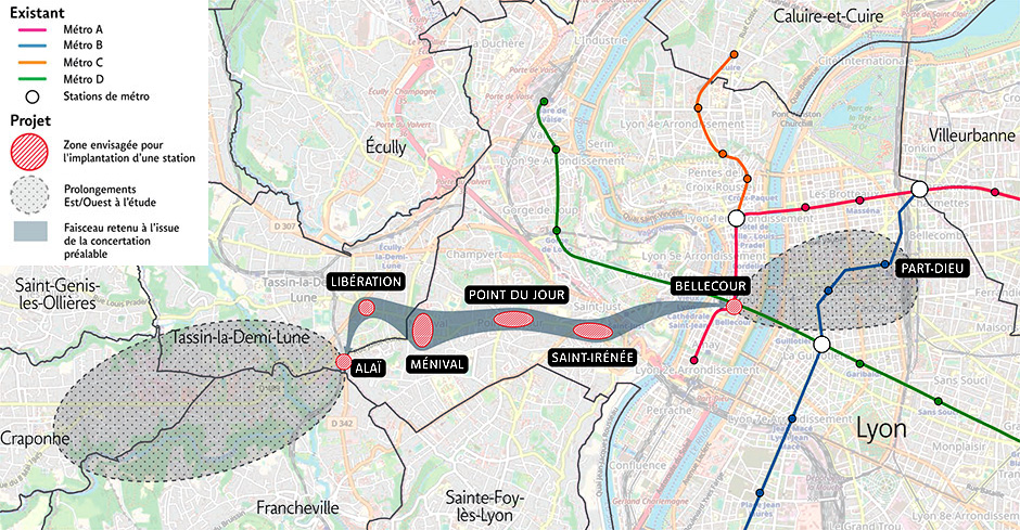 SYTRAL Carto Trace Est et Ouest